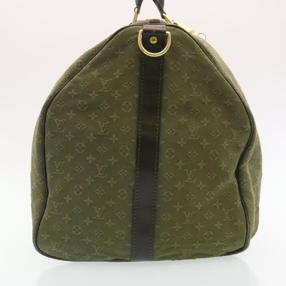 LOUIS VUITTON Monogram Mini Keepall Bandouliere55 Boston Bag Khaki - Picture 4 of 16